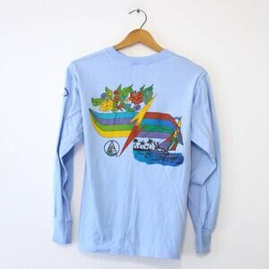 Vintage Ocean Atlantic Wind Surfing Long Sleeve T Shirt Medium